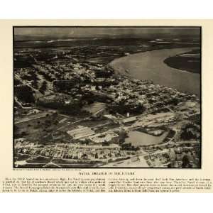   Port City Alfred Buckham Art   Original Halftone Print
