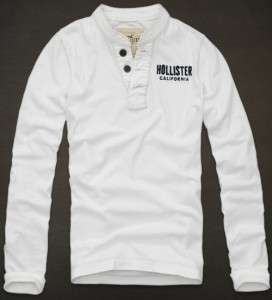 Hollister By abercrombie Long Sleeve Henley Shirt t Shirt Mens S,M,L 