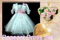 P05 Baby Pink Wedding Party Flower Girls Dress + Jacket Set SZ 2 3 4 