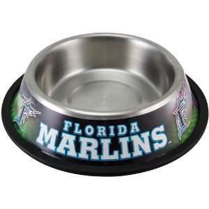  MLB Florida Marlins Stainless Steel Pet Bowl Sports 