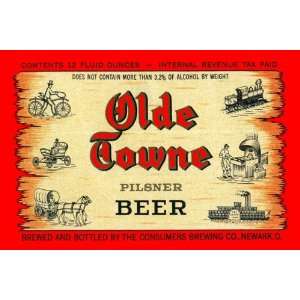 Olde Towne Pilsner Beer 12x18 Giclee on canvas 