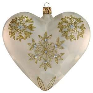  Waterford Holiday Heirlooms 4 1/2 Inch Ivory Heart Snow 