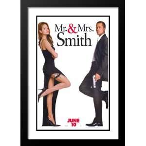 Mr. and Mrs. Smith 32x45 Framed and Double Matted Movie Poster   Style 