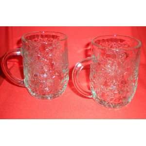   Set of Two Princess House Fantasia Crystal Mugs Cups 