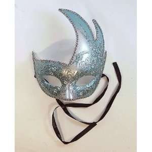  Silver and Pale Blue Mardi Gras Twilight Mask Toys 