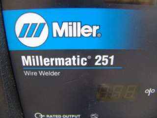 MILLER MILLERMATIC 251 WELDER TORCH AND SPOOLMATIC 30A  
