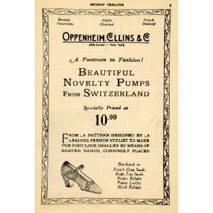  1924 Ad Shoe Pumps Switzerland Fashion Suede High Heels 