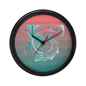  Turquoise Dawn Indian Wall Clock by 