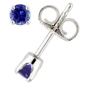    Blue sapphire and white gold earrings.: Vanna Weinberg: Jewelry