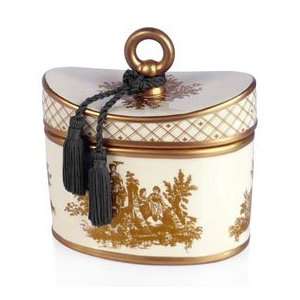   Classic Toile Ceramic Two Wick Candle   Plum Chypre