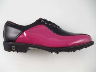 Footjoy Myjoys Icon Golf Shoes 52180 Black Hot Pink 12 Wide  
