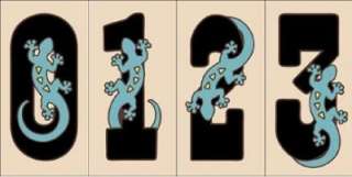 House Numbers 3 x 6 CERAMIC TILE Gecko Lizard  