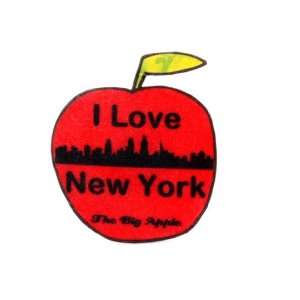   Sour Cherry Silver plated base Love New York Big Apple Ring: Jewelry