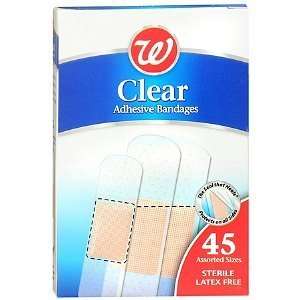   Clear Adhesive Bandages, Assorted, 45 ea Health 