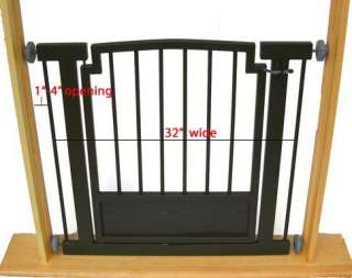 Indoor DOG GATE Safety pet fence METAL 32 H hallway or doorway 