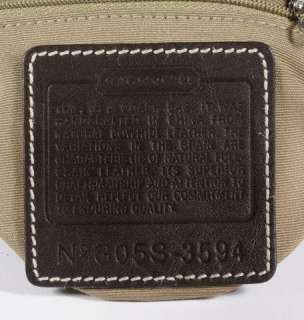 Coach Espresso Brown Smooth Leather Cross Body Shoulder Bag Purse 3594 