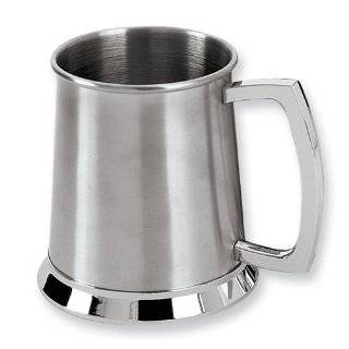 Large Stainless Steel Beer Mug Set   Fine Stainless Steel Barware 