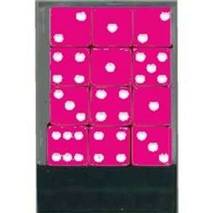  DELUXE Rounded Hot Pink Dice Toys & Games