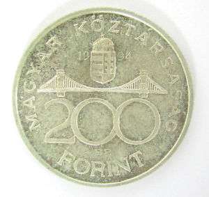 HUNGARY 200 FORINT COIN 1994 SILVER DEAK FERENC #16 »  