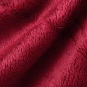  58 Wide Minky Cuddle Burgundy Fabric By The Yard: Arts 