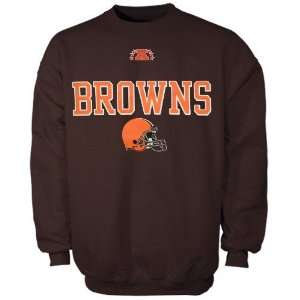Cleveland Browns Critical Victory III Brown Crew Neck Sweatshirt 