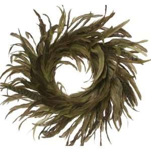  Rooster Tail Feather 18 Art Home Decor Wreath NEW 