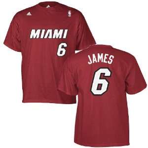    Lebron James #6 Miami Heat Players T Shirt