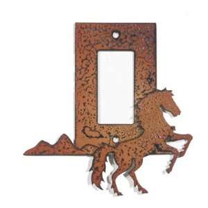  Horse Switch Plate   Double Toggle   6.5 x 6.75 Home 