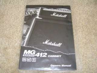 MARSHALL AMP MG SERIES 412 MG412 CABINET OWNERS MANUAL  