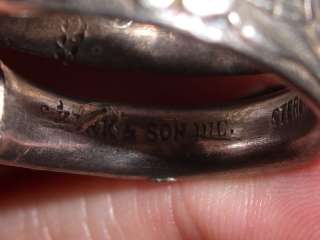 Vintage Kirk & Son Heavy Hammered Spoon Sterling 925 Ring  