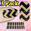 3x Pack/16pcs Nail Art Toe Foils Sticker Wrap Skull N06  