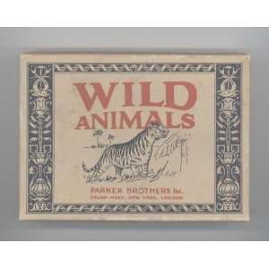 Wild Animals / Antique Parker Brothers Childrens Card Game (1903)