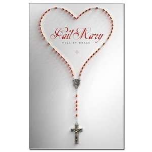  Hail Mary Rosary Catholic Mini Poster Print by  