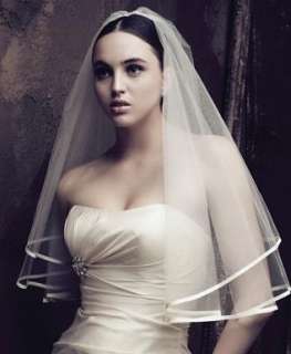 5M Graceful Satin Edge Mantilla Wedding Bride Veil  