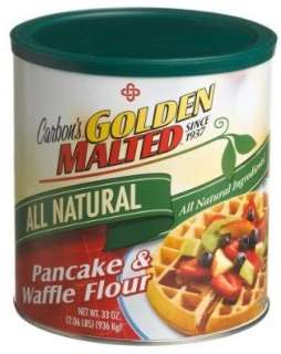 3x Golden Malted Pancake & Waffle Flour 33oz Cans  