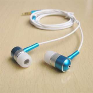 IN EAR Blue 3.5mm Earphone Headphone Headset for mp3 mp4 ipod itouch 