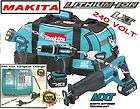 MAKITA   LXT407 18V Lith Ion 4 Tool & 220 Volt Charger