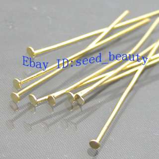 300pcs Yellow Gold Plated Head Pins 25mm finding  