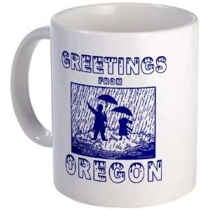  Greetings from Oregon Funny Mug by  Kitchen 
