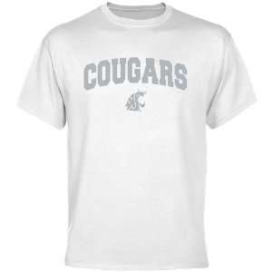   Washington State Cougars White Mascot Arch T shirt: Sports & Outdoors