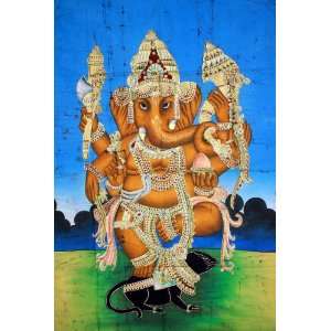  Splenderous Ganesha   Batik Painting On Cotton
