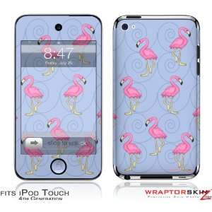  iPod Touch 4G Skin   Flamingos on Blue by WraptorSkinz 