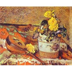   Paul Gauguin   32 x 26 inches   Mandolina and Flowers