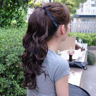 Clip On Ponytail Hair Extension Wavy Long Curly Party Costume Women 