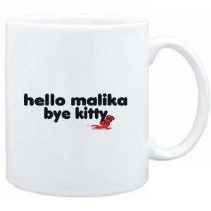  Mug White  Hello Malika bye kitty  Female Names Sports 