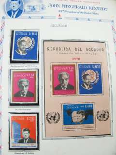 Worldwide Stamp Collection Early Mint NH JFK Kennedy  