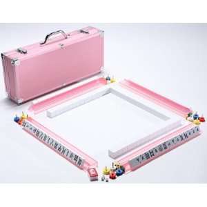  Fame Mah Jongg Set   Pink Aluminum Case: Toys & Games