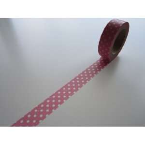  Japanese Washi Tape   Pink with Polka Dots Everything 