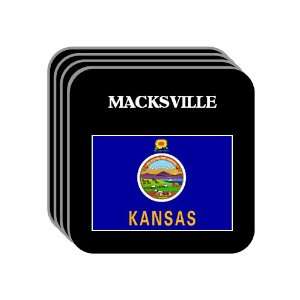  US State Flag   MACKSVILLE, Kansas (KS) Set of 4 Mini 