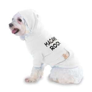 Macaws Rock Hooded (Hoody) T Shirt with pocket for your Dog or Cat XS 